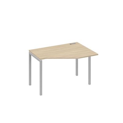 А4 С2 052 ДК (Дуб скандинавский/Серый) Стол эргономичный правый "Техно" на металлокаркасе DUE