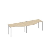 А4 С2 053-2 ДК (Дуб скандинавский/Серый) Рабочая станция опоры DUE столы Техно 2х140