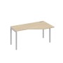 А4 С2 056 ДК (Дуб скандинавский/Серый) Стол эргономичный правый "Техно" на металлокаркасе DUE