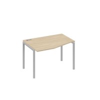 А4 С2 061 ДК (Дуб скандинавский/Серый) Стол эргономичный левый "Техно" на металлокаркасе DUE
