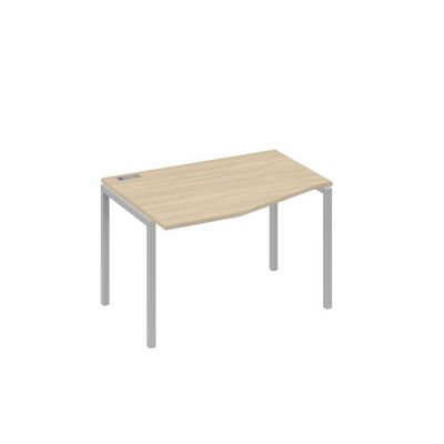 А4 С2 061 ДК (Дуб скандинавский/Серый) Стол эргономичный левый "Техно" на металлокаркасе DUE