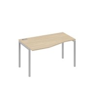 А4 С2 063 ДК (Дуб скандинавский/Серый) Стол эргономичный левый "Техно" на металлокаркасе DUE