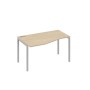 А4 С2 063 ДК (Дуб скандинавский/Серый) Стол эргономичный левый "Техно" на металлокаркасе DUE