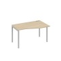 А4 С2 064 ДК (Дуб скандинавский/Серый) Стол эргономичный правый "Техно" на металлокаркасе DUE