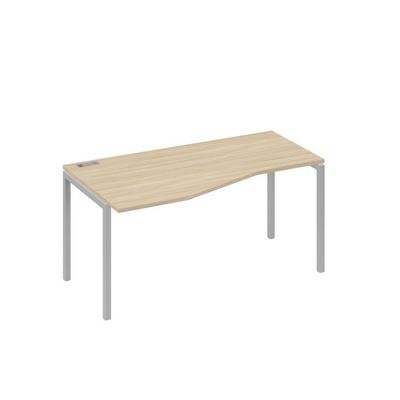 А4 С2 065 ДК (Дуб скандинавский/Серый) Стол эргономичный левый "Техно" на металлокаркасе DUE
