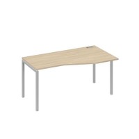 А4 С2 066 ДК (Дуб скандинавский/Серый) Стол эргономичный правый "Техно" на металлокаркасе DUE