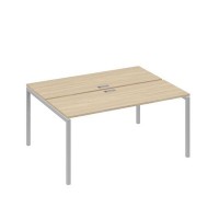 А4 С2 172 ДК (Дуб скандинавский/Серый) Рабочая станция на каркасе DUE столы 2х160