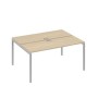 А4 С2 172 ДК (Дуб скандинавский/Серый) Рабочая станция на каркасе DUE столы 2х160