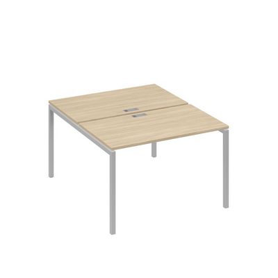 А4 С2 173 ДК (Дуб скандинавский/Серый) Рабочая станция на каркасе DUE столы 2х120