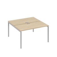 А4 С2 174 ДК (Дуб скандинавский/Серый) Рабочая станция на каркасе DUE столы 2х140