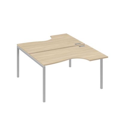 А4 С2 184 ДК (Дуб скандинавский/Серый) Рабочая станция опоры DUE столы 2х140 Классика