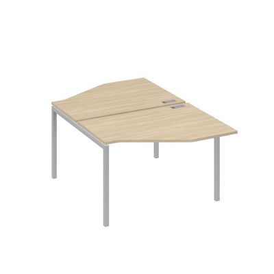 А4 С2 186 ДК (Дуб скандинавский/Серый) Рабочая станция опоры DUE со столами Техно 2х120