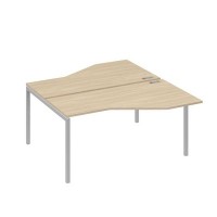 А4 С2 188 ДК (Дуб скандинавский/Серый) Рабочая станция опоры DUE со столами Техно 2х160