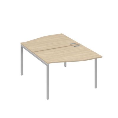 А4 С2 189 ДК (Дуб скандинавский/Серый) Рабочая станция каркас DUE столы 2х120 Техно