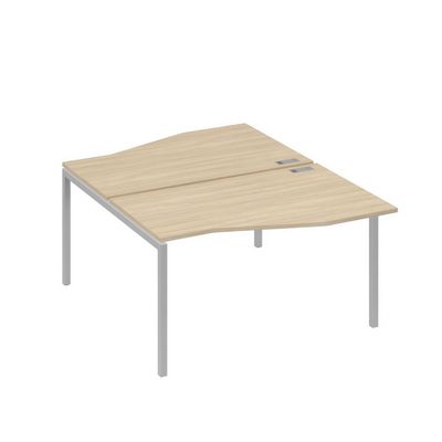 А4 С2 190 ДК (Дуб скандинавский/Серый) Рабочая станция каркас DUE столы 2х140 Техно
