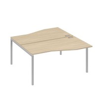 А4 С2 191 ДК (Дуб скандинавский/Серый) Рабочая станция каркас DUE столы 2х160 Техно