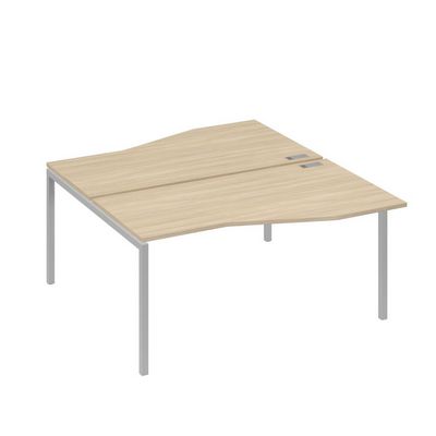 А4 С2 191 ДК (Дуб скандинавский/Серый) Рабочая станция каркас DUE столы 2х160 Техно