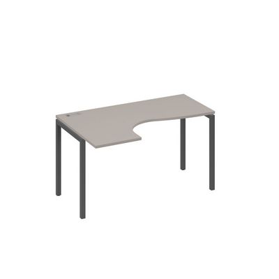 А4 А2 033 МП (Мокко премиум/Антрацит) Стол эргономичный левый "Классика" на металлокаркасе DUE