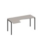 А4 А2 035 МП (Мокко премиум/Антрацит) Стол эргономичный левый "Классика" на металлокаркасе DUE