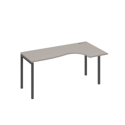 А4 А2 036 МП (Мокко премиум/Антрацит) Стол эргономичный правый "Классика" на металлокаркасе DUE