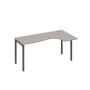 А4 А2 036 МП (Мокко премиум/Антрацит) Стол эргономичный правый "Классика" на металлокаркасе DUE