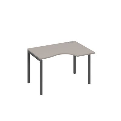 А4 А2 042 МП (Мокко премиум/Антрацит) Стол эргономичный правый "Классика" на металлокаркасе DUE