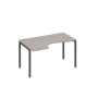 А4 А2 043 МП (Мокко премиум/Антрацит) Стол эргономичный левый "Классика" на металлокаркасе DUE