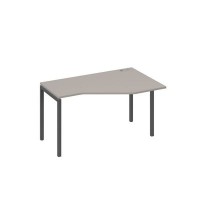 А4 А2 054 МП (Мокко премиум/Антрацит) Стол эргономичный правый "Техно" на металлокаркасе DUE