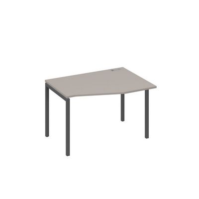 А4 А2 062 МП (Мокко премиум/Антрацит) Стол эргономичный правый "Техно" на металлокаркасе DUE