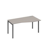 А4 А2 066 МП (Мокко премиум/Антрацит) Стол эргономичный правый "Техно" на металлокаркасе DUE