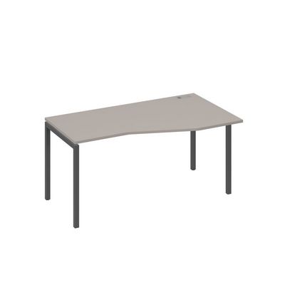 А4 А2 066 МП (Мокко премиум/Антрацит) Стол эргономичный правый "Техно" на металлокаркасе DUE