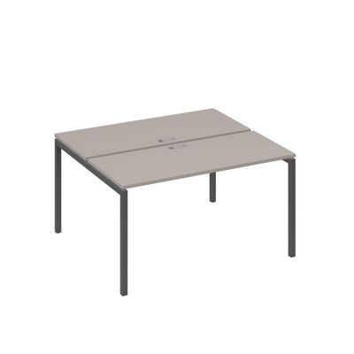 А4 А2 171 МП (Мокко премиум/Антрацит) Рабочая станция на каркасе DUE столы 2х140