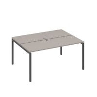 А4 А2 172 МП (Мокко премиум/Антрацит) Рабочая станция на каркасе DUE столы 2х160