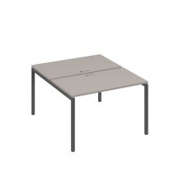 А4 А2 173 МП (Мокко премиум/Антрацит) Рабочая станция на каркасе DUE столы 2х120