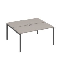 А4 А2 175 МП (Мокко премиум/Антрацит) Рабочая станция на каркасе DUE столы 2х160