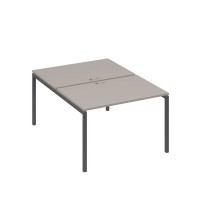 А4 А2 176 МП (Мокко премиум/Антрацит) Рабочая станция на каркасе DUE столы 2х120