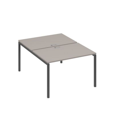 А4 А2 176 МП (Мокко премиум/Антрацит) Рабочая станция на каркасе DUE столы 2х120