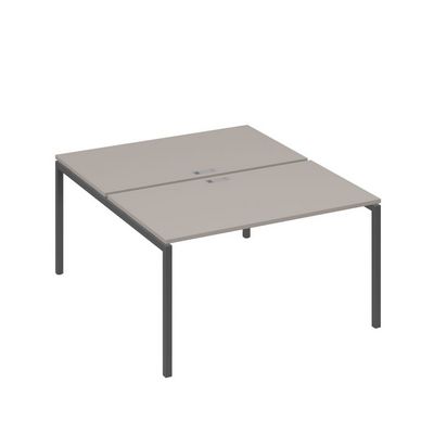 А4 А2 177 МП (Мокко премиум/Антрацит) Рабочая станция на каркасе DUE столы 2х140