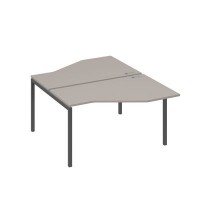 А4 А2 187 МП (Мокко премиум/Антрацит) Рабочая станция опоры DUE со столами Техно 2х140