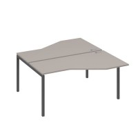 А4 А2 188 МП (Мокко премиум/Антрацит) Рабочая станция опоры DUE со столами Техно 2х160