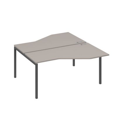 А4 А2 188 МП (Мокко премиум/Антрацит) Рабочая станция опоры DUE со столами Техно 2х160