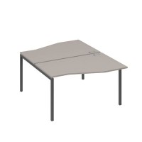 А4 А2 190 МП (Мокко премиум/Антрацит) Рабочая станция каркас DUE столы 2х140 Техно