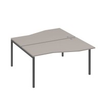 А4 А2 191 МП (Мокко премиум/Антрацит) Рабочая станция каркас DUE столы 2х160 Техно