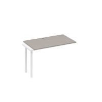 А4 Б2 013-1 МП (Мокко премиум/Белый) Секция стола 120 рабочей станции на каркасе DUE