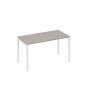 А4 Б2 014 МП (Мокко премиум/Белый) Стол письменный на металлокаркасе DUE