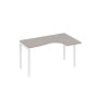 А4 Б2 034 МП (Мокко премиум/Белый) Стол эргономичный правый "Классика" на металлокаркасе DUE