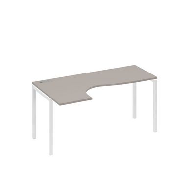 А4 Б2 035 МП (Мокко премиум/Белый) Стол эргономичный левый "Классика" на металлокаркасе DUE