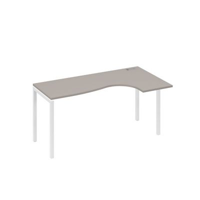 А4 Б2 036 МП (Мокко премиум/Белый) Стол эргономичный правый "Классика" на металлокаркасе DUE