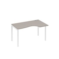 А4 Б2 044 МП (Мокко премиум/Белый) Стол эргономичный правый "Классика" на металлокаркасе DUE