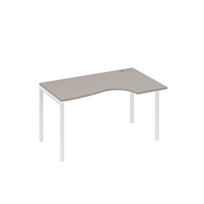 А4 Б2 044 МП (Мокко премиум/Белый) Стол эргономичный правый "Классика" на металлокаркасе DUE